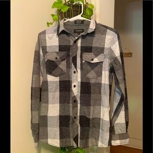 Eighty Eight Button Down Shirt  Gray Plaid.